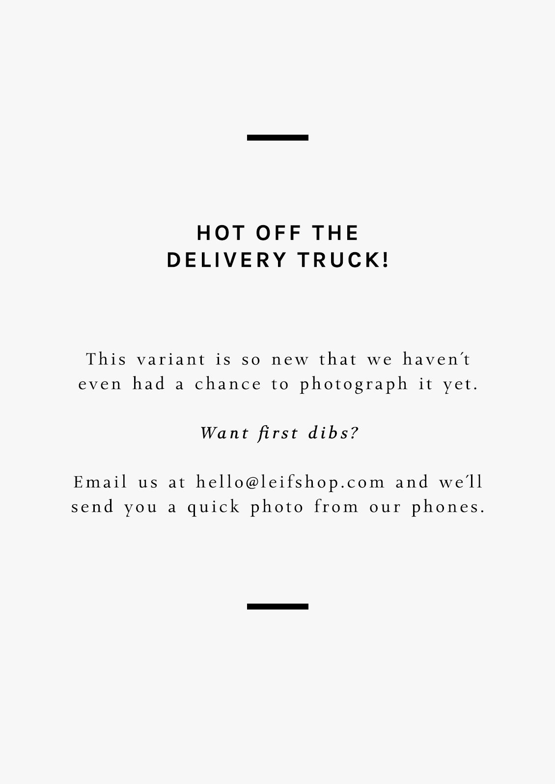 A new variant of this item has arrived in store, but isn't photographed yet. For Images, email us at hello@leifshop.mom