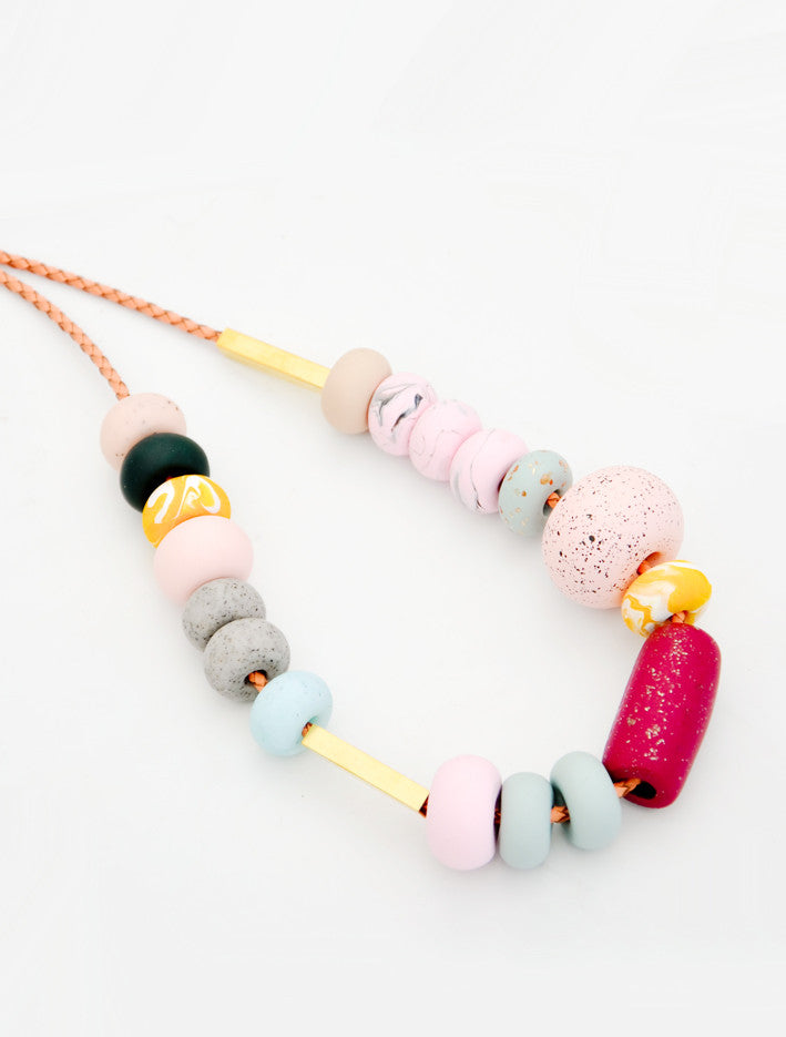Smokebush Big Bead Necklace in - LEIF