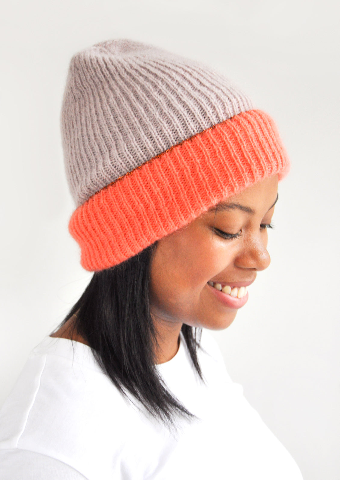 Jadie Mohair Beanie in  - LEIF