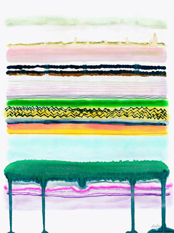 Emerald Drip Print in  - LEIF