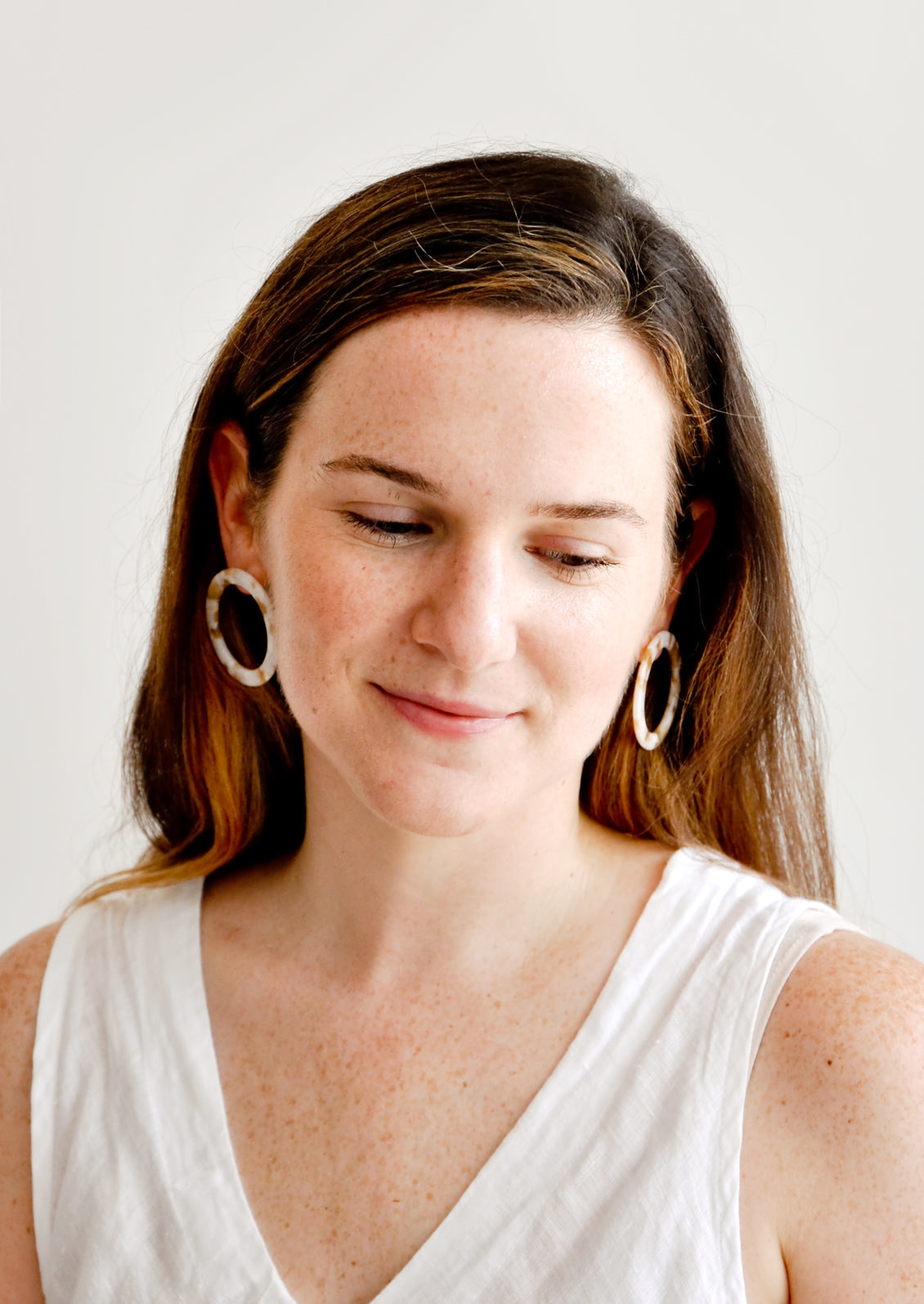 Isla Side Hoop Earrings in  - LEIF