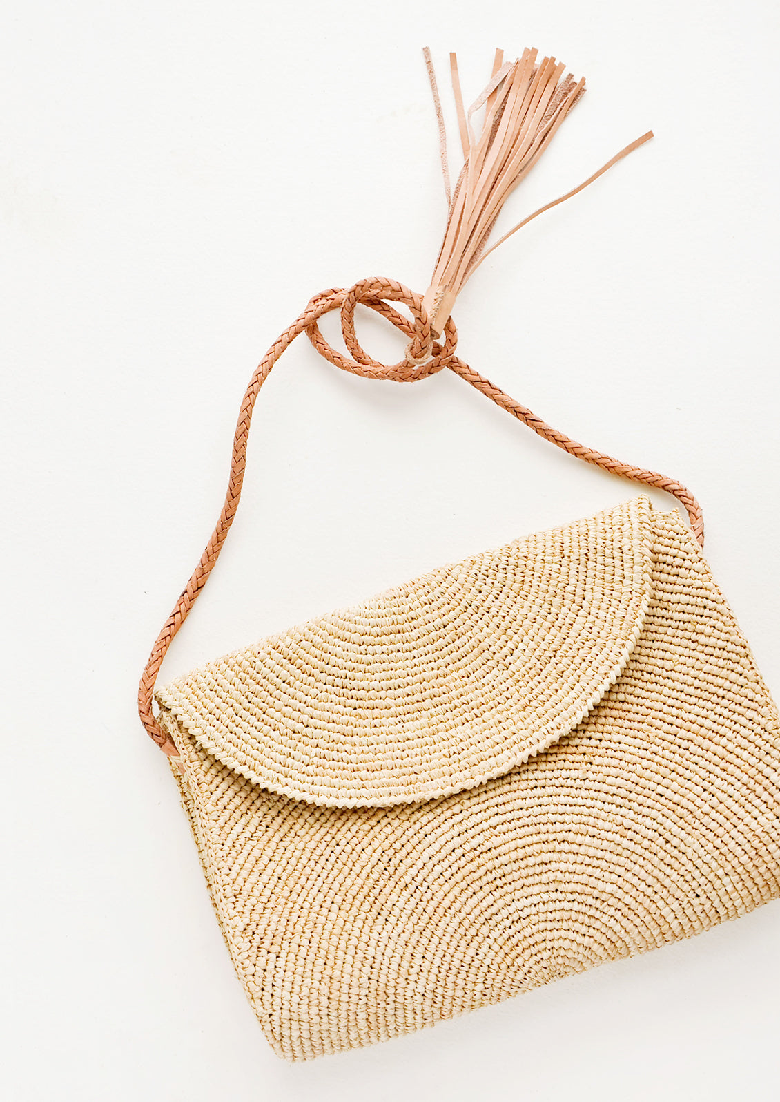 Leah Straw Shoulder Bag in Natural - LEIF