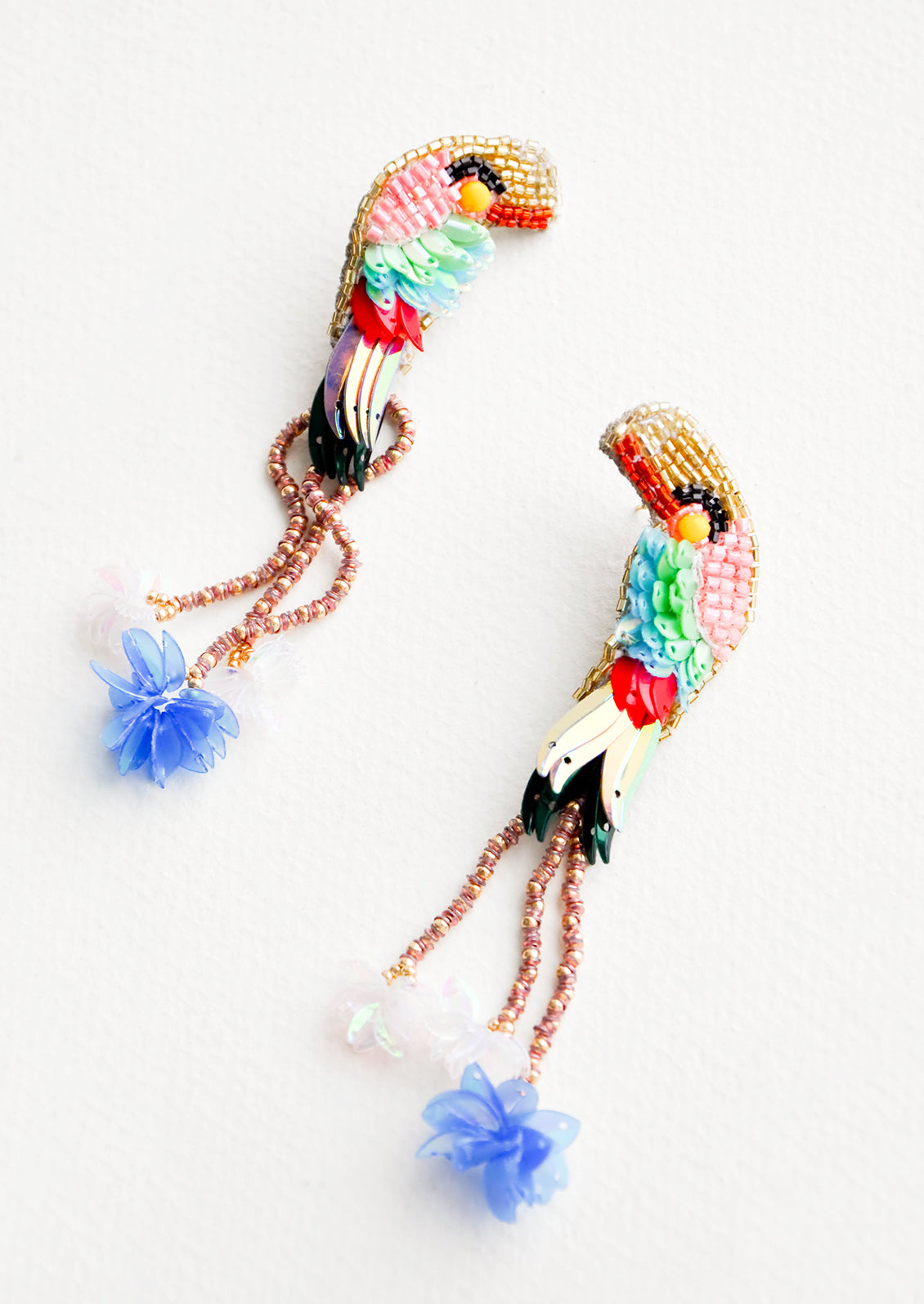 Tropical Toucan Beaded Earrings in  - LEIF