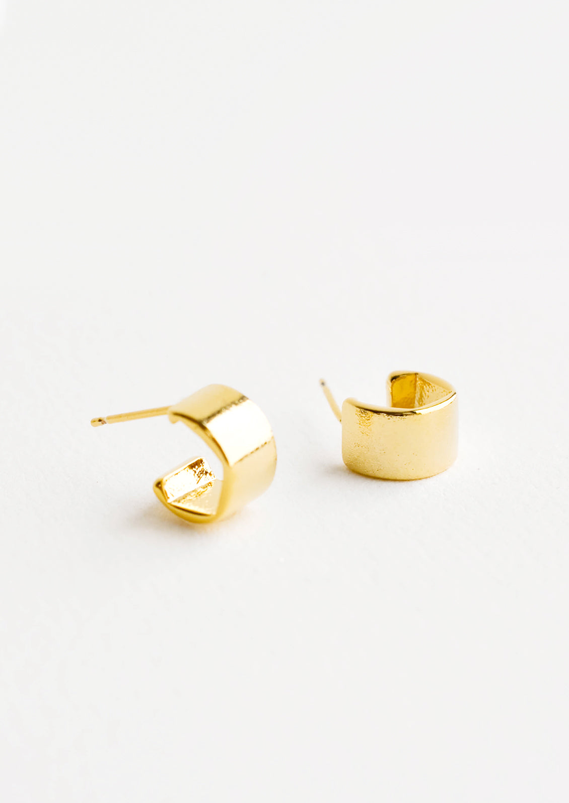 Mini Huggie Hoop Stud Earrings in  - LEIF