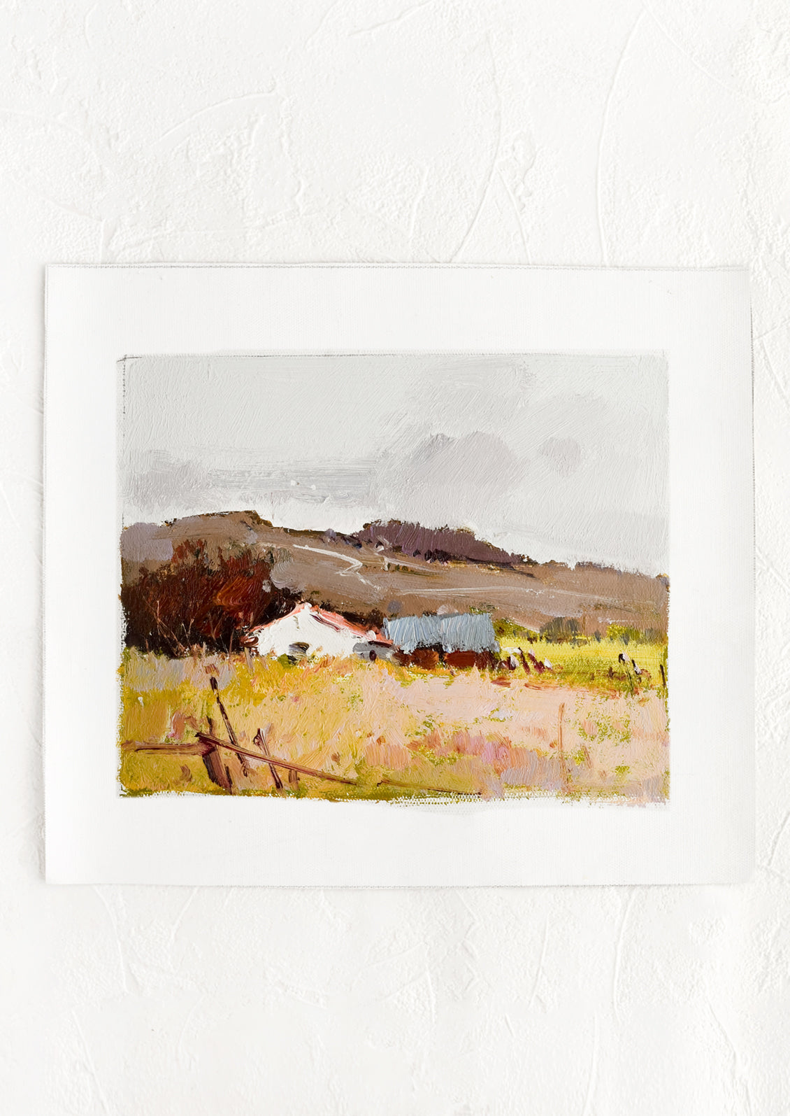 A pastoral landscape oil painting.