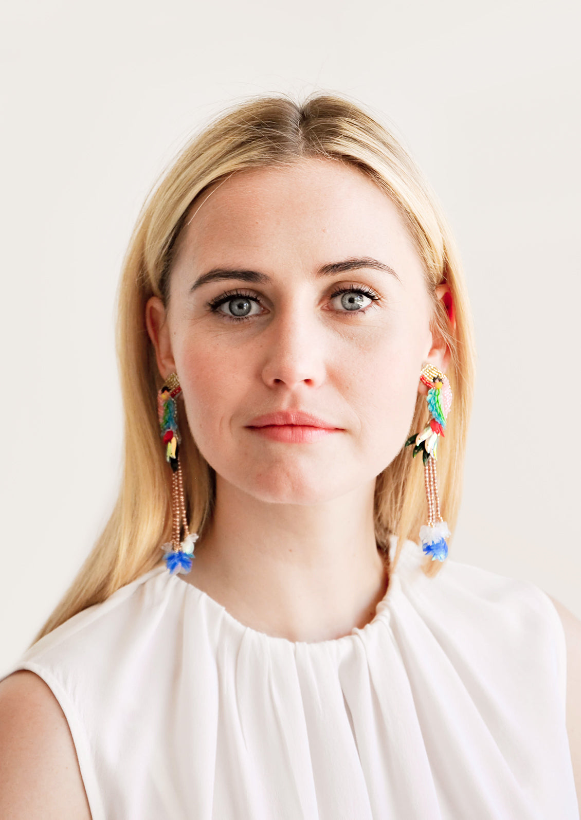 Tropical Toucan Beaded Earrings in  - LEIF